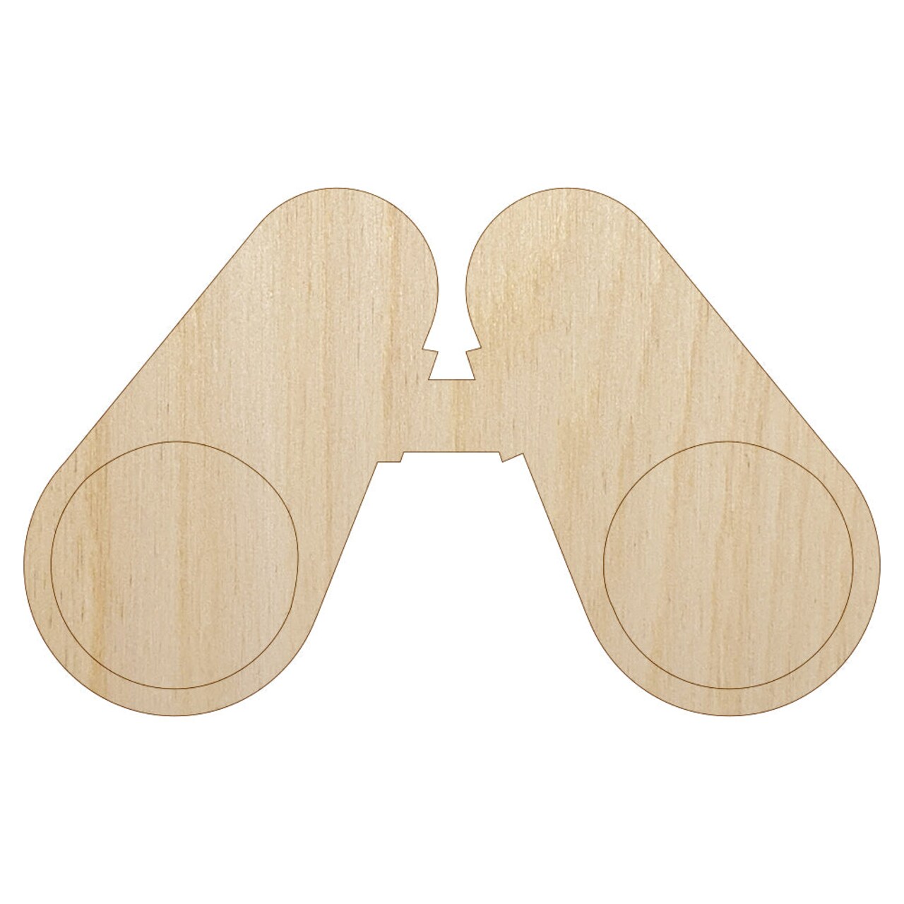 Binoculars Bird Watching Unfinished Wood Shape Piece Cutout for DIY Craft Projects